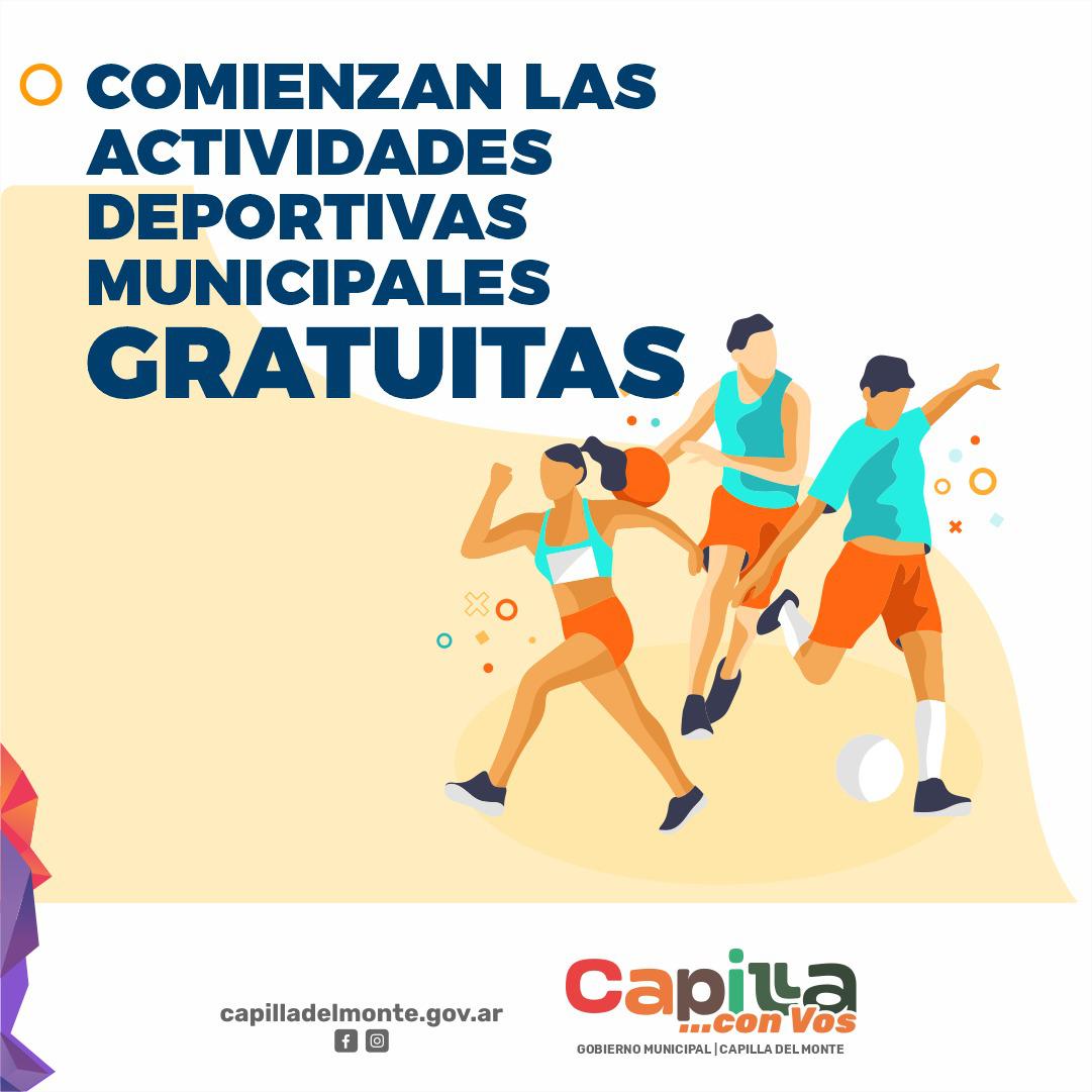 A PARTIR DE MARZO COMIENZAN LAS ACTIVIDADES DEPORTIVAS GRATUITAS MUNICIPALES