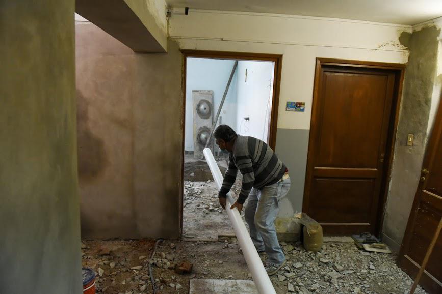 Obras Pblicas: contina la remodelacin en el Hospital Oscar A. Luqui