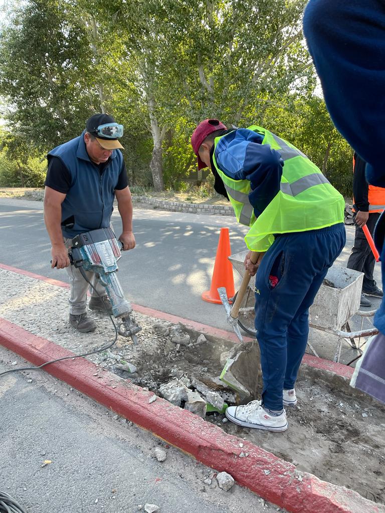 EL MUNICIPIO AVANZA CON NUEVOS CANTEROS SOBRE LA RUTA 38