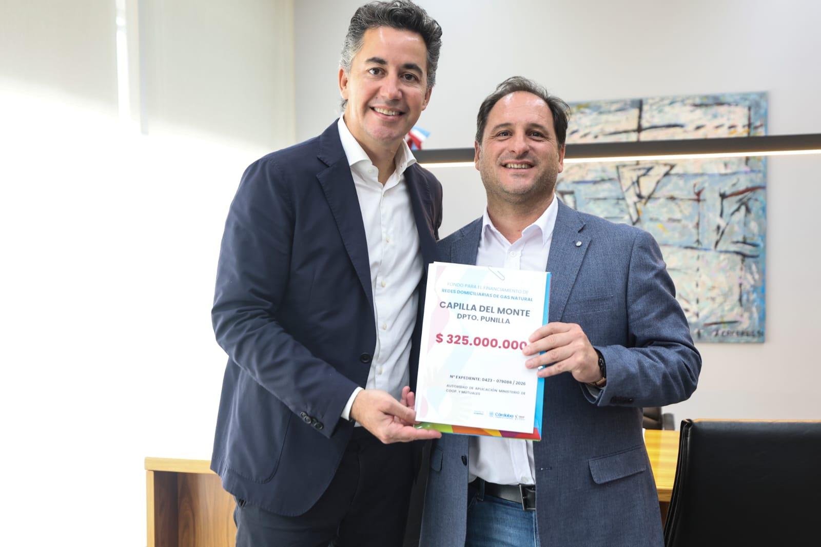 La Gesti�n Llaryora financia extensi�n de la red de gas natural en Capilla del Monte